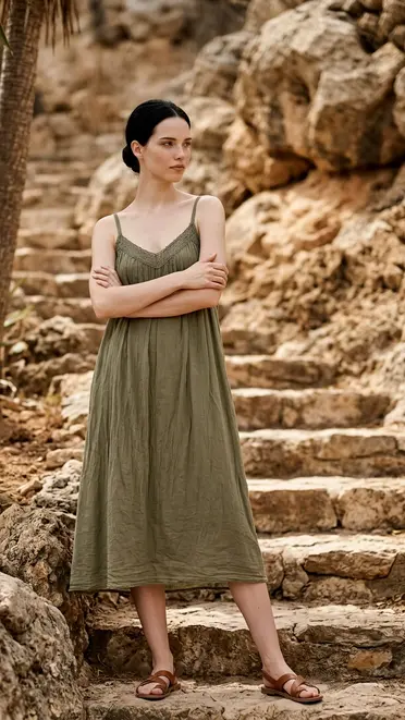 Garde-robe - Kort Kleedje - Kaki