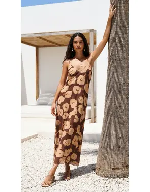Garde-robe - Lang kleed - Bruin