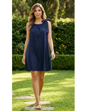 Garde-robe - Lang kleed - Blauw-bruin