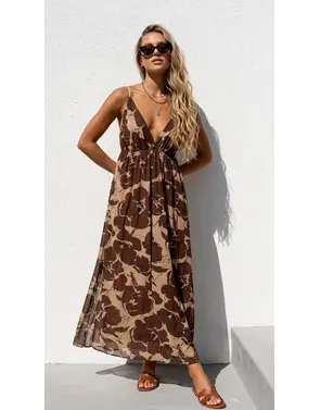 Garde-robe - Lang kleed - Bruin