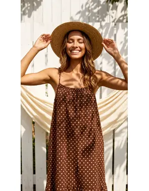 Garde-robe - Kort Kleedje - Donker bruin