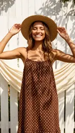 Garde-robe - Kort Kleedje - Donker bruin