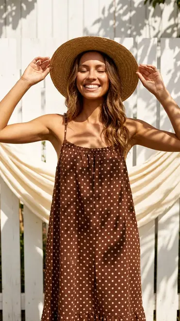 Garde-robe - Kort Kleedje - Donker bruin