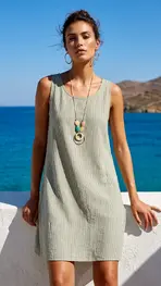 Garde-robe - Halflang Kleedje - Kaki