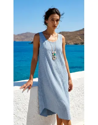 Garde-robe - Halflang Kleedje - Blauw