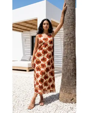 Garde-robe - Halflang Kleedje - Beige-bruin