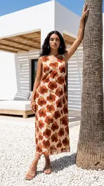 Garde-robe - Halflang Kleedje - Beige-bruin