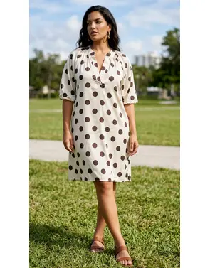 Garde-robe - Halflang Kleedje - Beige-bruin