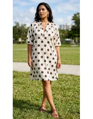 Garde-robe - Halflang Kleedje - Beige-bruin