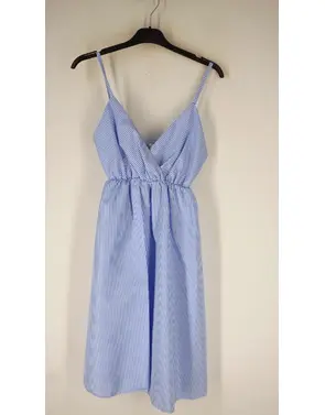 Garde-robe - Kort Kleedje - Wit-blauw