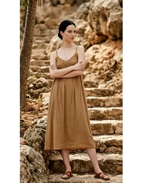 Garde-robe - Kort Kleedje - Camel