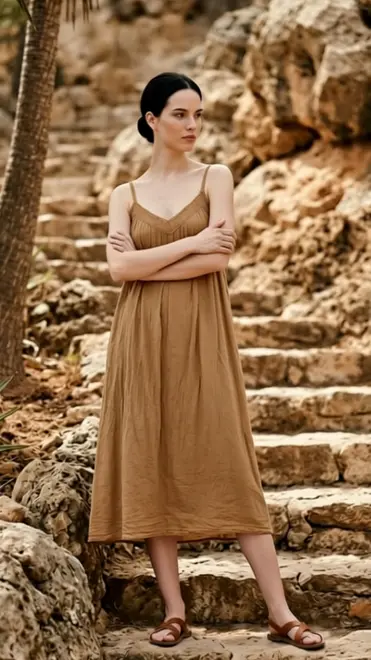 Garde-robe - Kort Kleedje - Camel