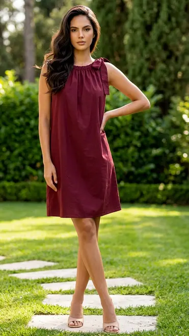 Garde-robe - Halflang Kleedje - Bordeaux