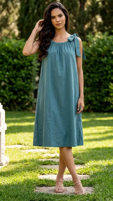 Garde-robe - Halflang Kleedje - Blauw