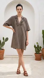 Garde-robe - Halflang Kleedje - Grijs
