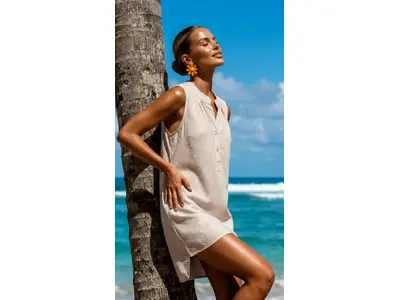 Garde-robe - Halflang Kleedje - Beige