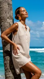 Garde-robe - Halflang Kleedje - Beige