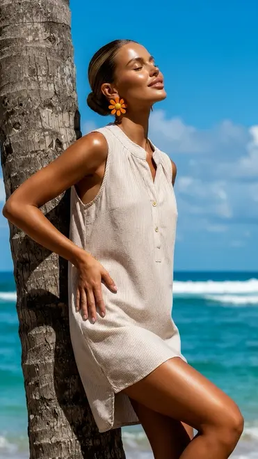 Garde-robe - Halflang Kleedje - Beige