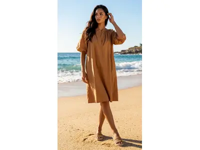 Garde-robe - Halflang Kleedje - Camel