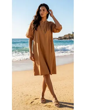 Garde-robe - Halflang Kleedje - Camel