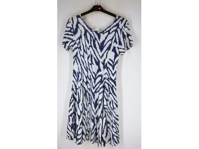 Garde-robe - Kort Kleedje - Wit-blauw