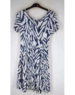Garde-robe - Kort Kleedje - Wit-blauw