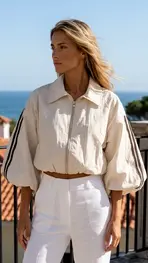 Garde-robe - BOMBER - Ecru