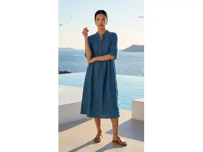 Garde-robe - Halflang Kleedje - Jeans licht