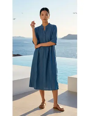 Garde-robe - Halflang Kleedje - Jeans licht