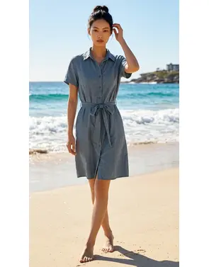 Garde-robe - Lang kleed - Jeans licht