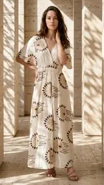 Garde-robe - Lang kleed - Bruin