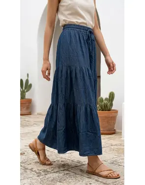 Garde-robe - Lange Rok - Jeans licht