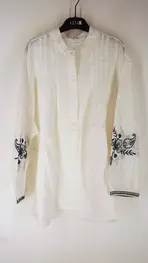 Garde-robe - Blouse - Wit-blauw