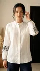Garde-robe - Blouse - Wit-blauw