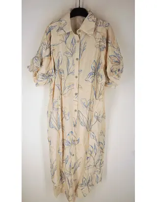 Garde-robe - Lang kleed - Blauw-beige