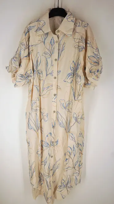 Garde-robe - Lang kleed - Blauw-beige