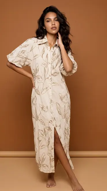 Garde-robe - Lang kleed - Beige-bruin