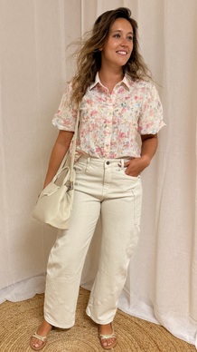 Pastel Flowers & Denim