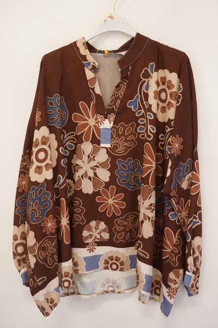 Garde-robe - Blouse - Blauw-bruin