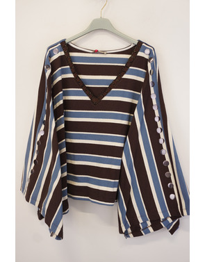 Garde-robe - Pull - Blauw-bruin