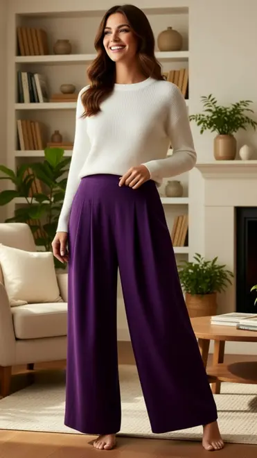 Amelie &amp; Amelie - Lange Broek - Paars