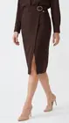 Amelie & Amelie - Halflange Rok - Donker bruin