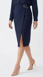 Amelie &amp; Amelie - Halflange Rok - Marine