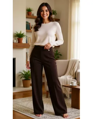 Amelie & Amelie - Lange Broek - Donker bruin