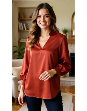 Amelie & Amelie - Blouse - Donker oranje