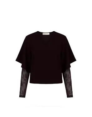 Amelie & Amelie - Blouse - Donker bruin