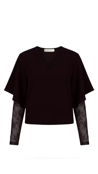Amelie &amp; Amelie - Blouse - Donker bruin