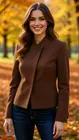 Amelie & Amelie - Blazer - Bruin