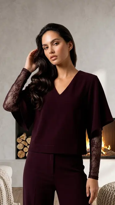 Amelie &amp; Amelie - Blouse - Bordeaux