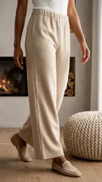 Amelie &amp; Amelie - Lange Broek - Ecru